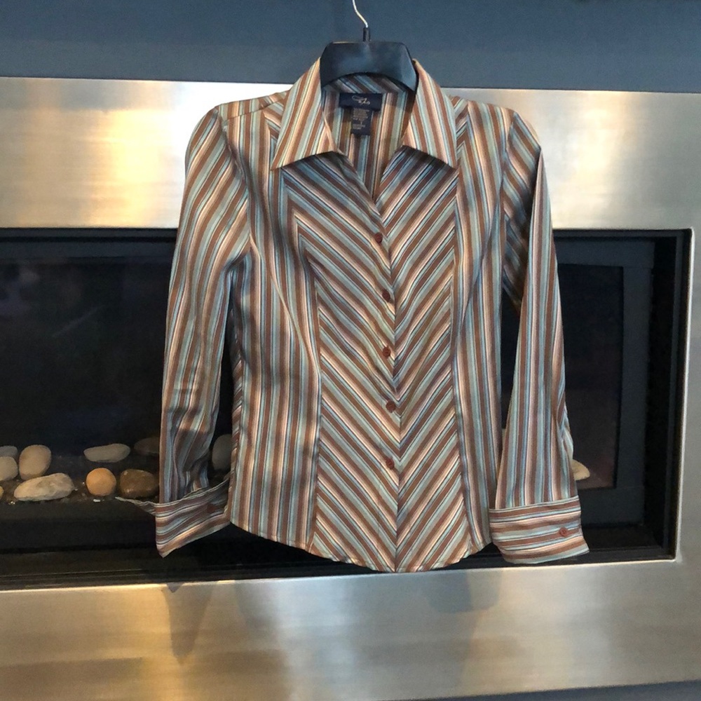 Women’s size small button down shirt work top